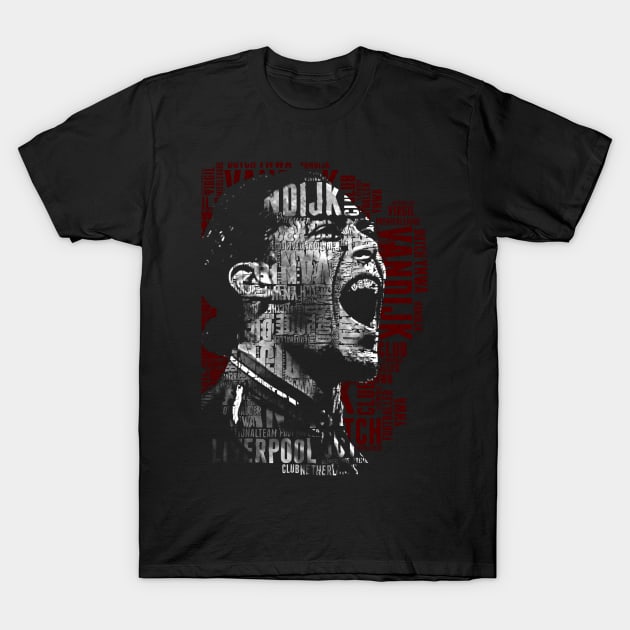 virgil van dijk text art T-Shirt by BAJAJU